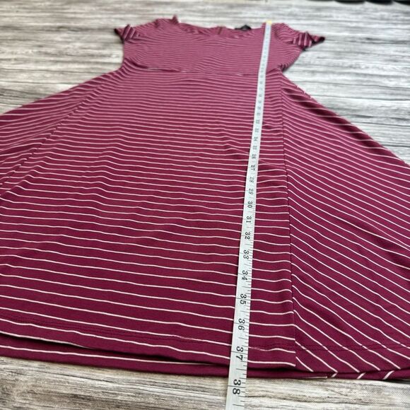 The Limited Women's A Line Fit and Flare Dress XST XS Extra Small TALL Burgundy - Picture 12 of 14